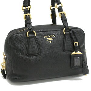 Prada Shoulder Handbag VITELLO DAINO Nero Black